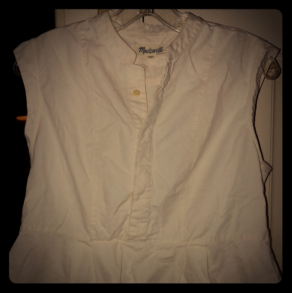 Madewell Cropped Top With Ruffling